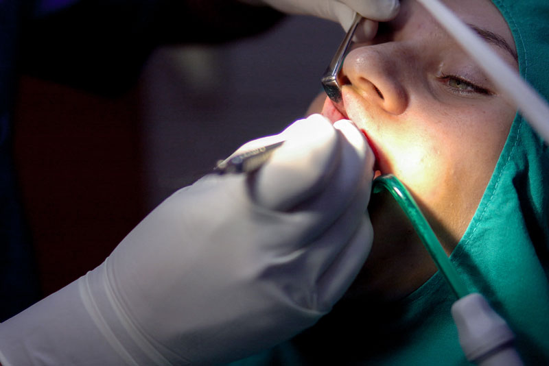 a dental patient receving an apicoectomy